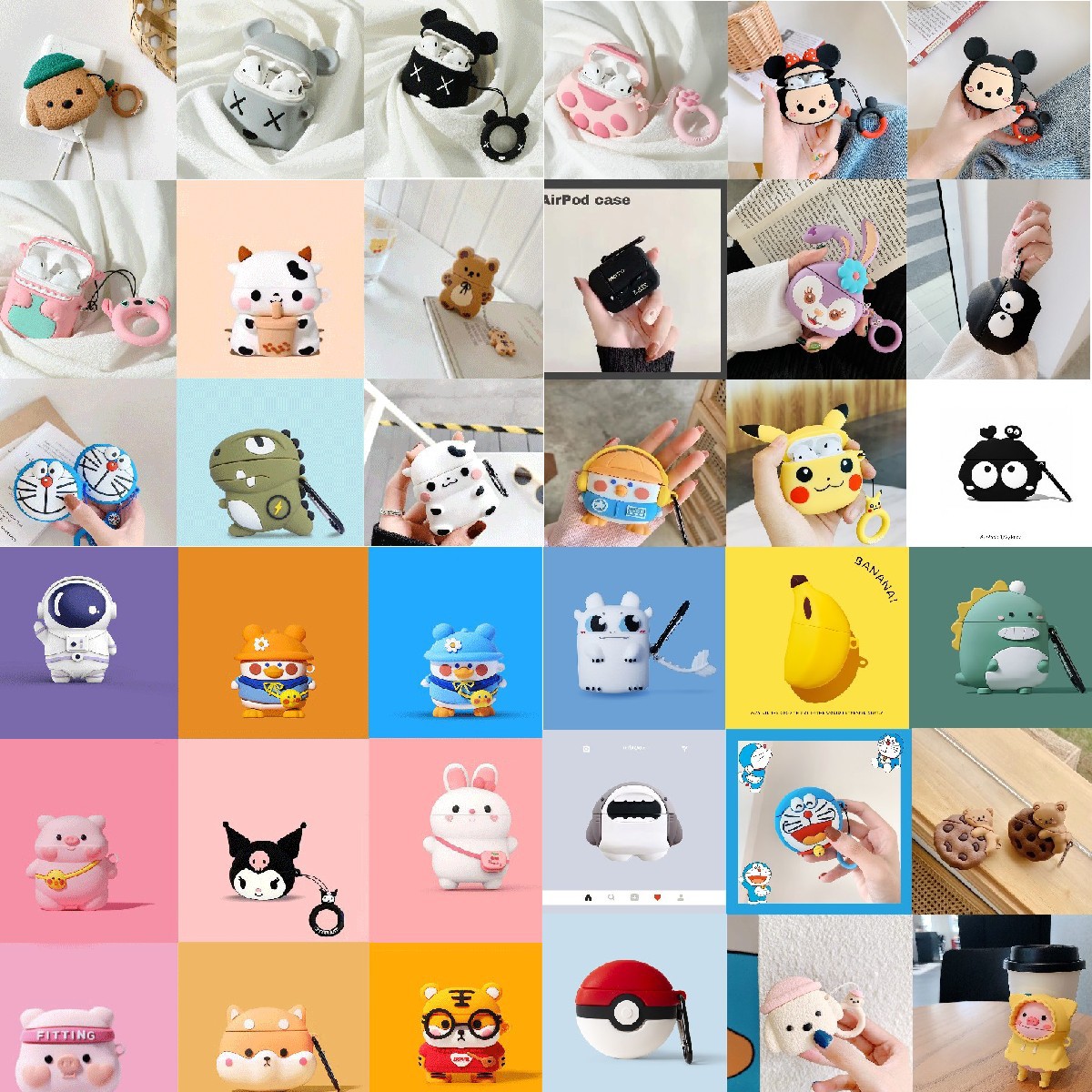 AirPods protective case with 3D shark, cute cartoon silicone soft case for Apple wireless Bluetooth earphones