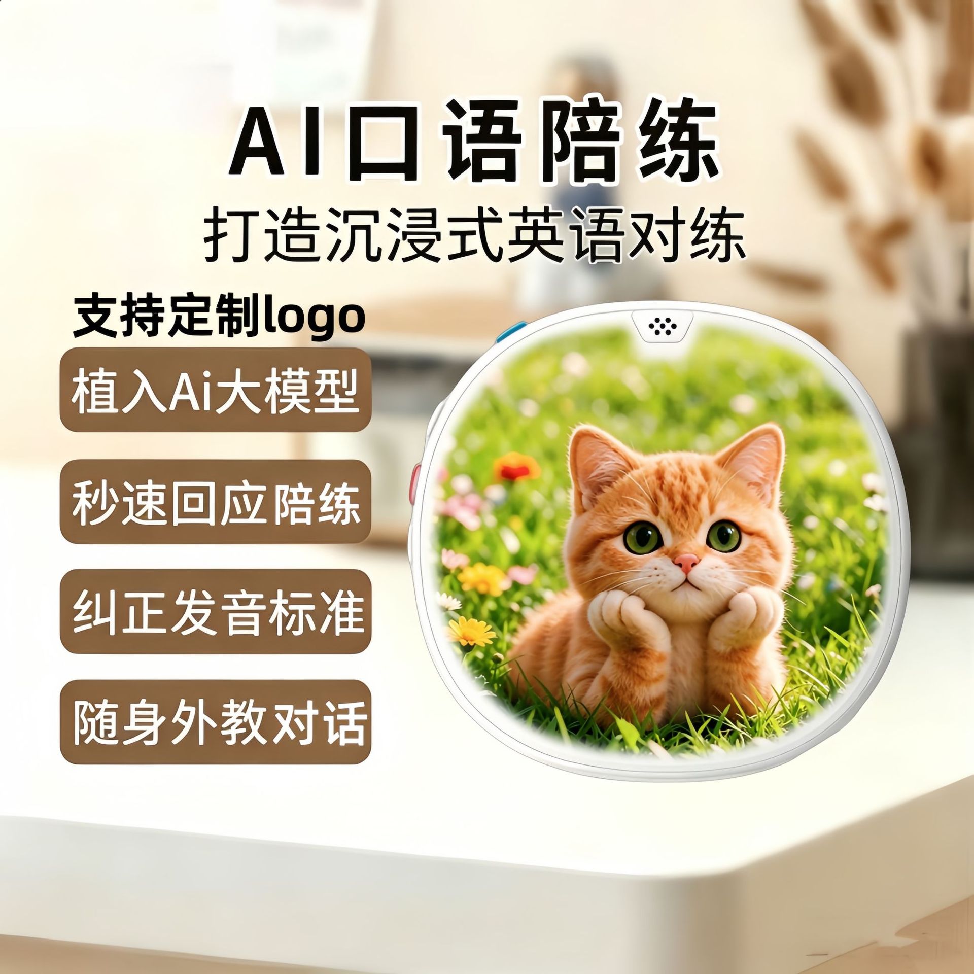 AI English speaking practice machine portable children's foreign teacher error correction Doubao AI intelligent translation machine