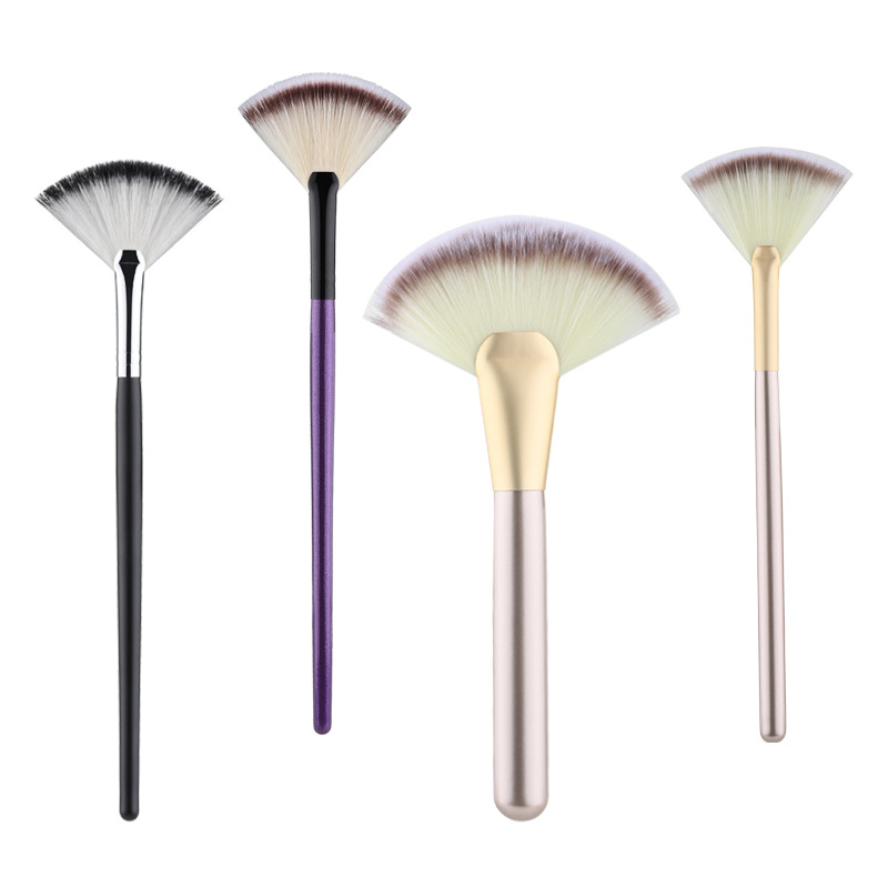 Single Fan Shape Highlighter Brush Powder Brush Soft Fan Shape Makeup Brush Cosmetic Tool