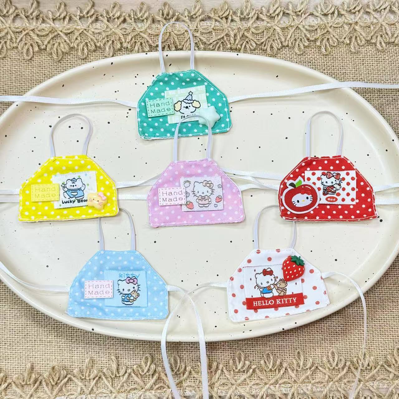 10cm star person cotton doll bib 15cm self-mocking bear KT bib series cotton doll accessory wholesale