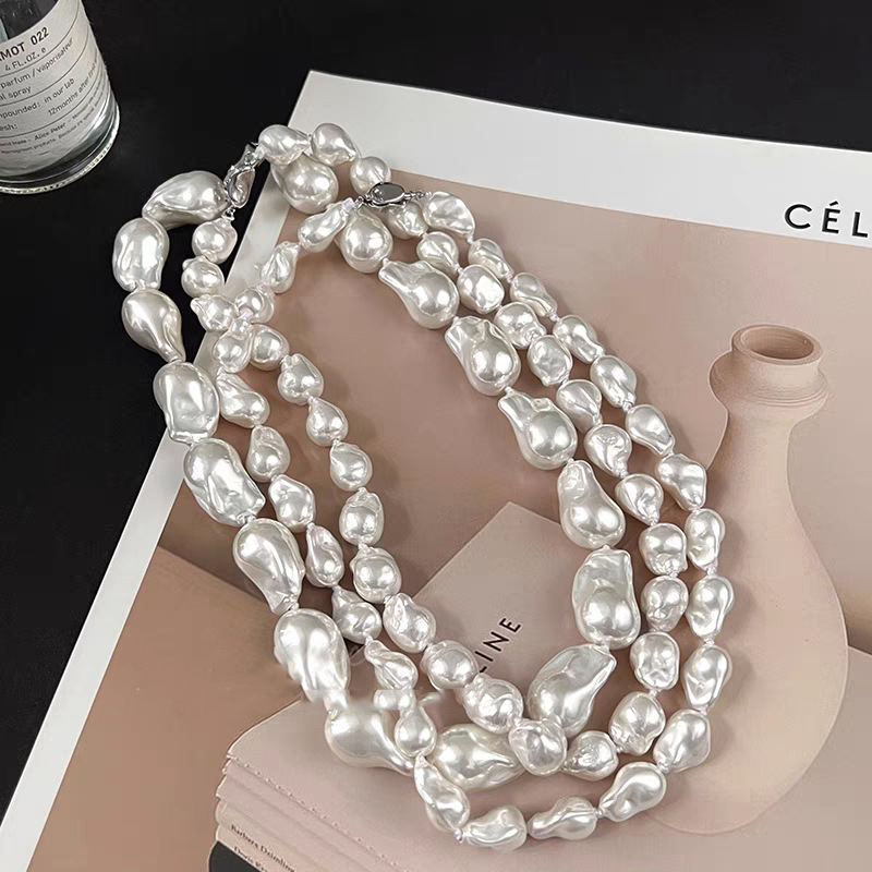 Irregular Baroque Pearl Necklace Women's Necklace Accessories Sweater Chain Jewelry