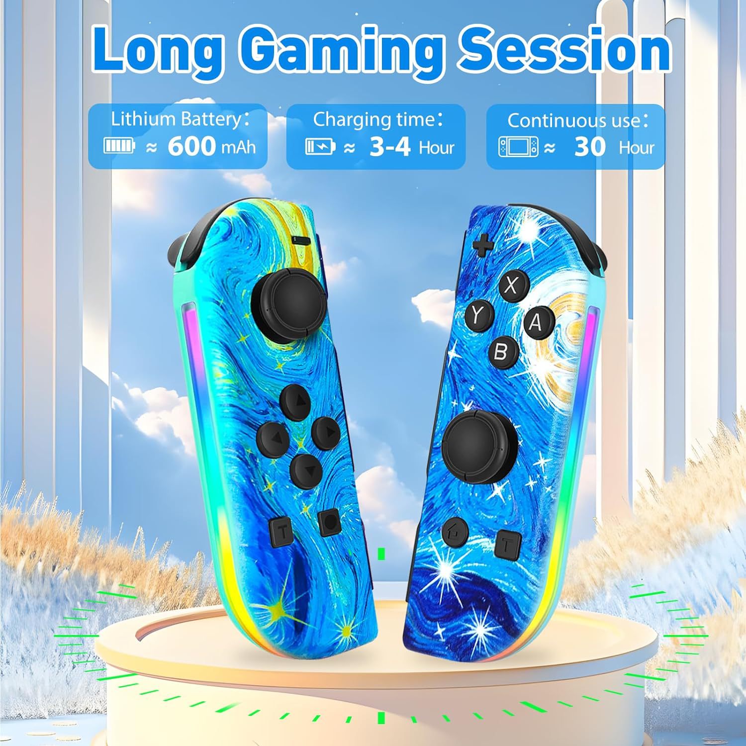 Switch Joy-Con Bluetooth handle NS game left and right wireless RGB with light small handle