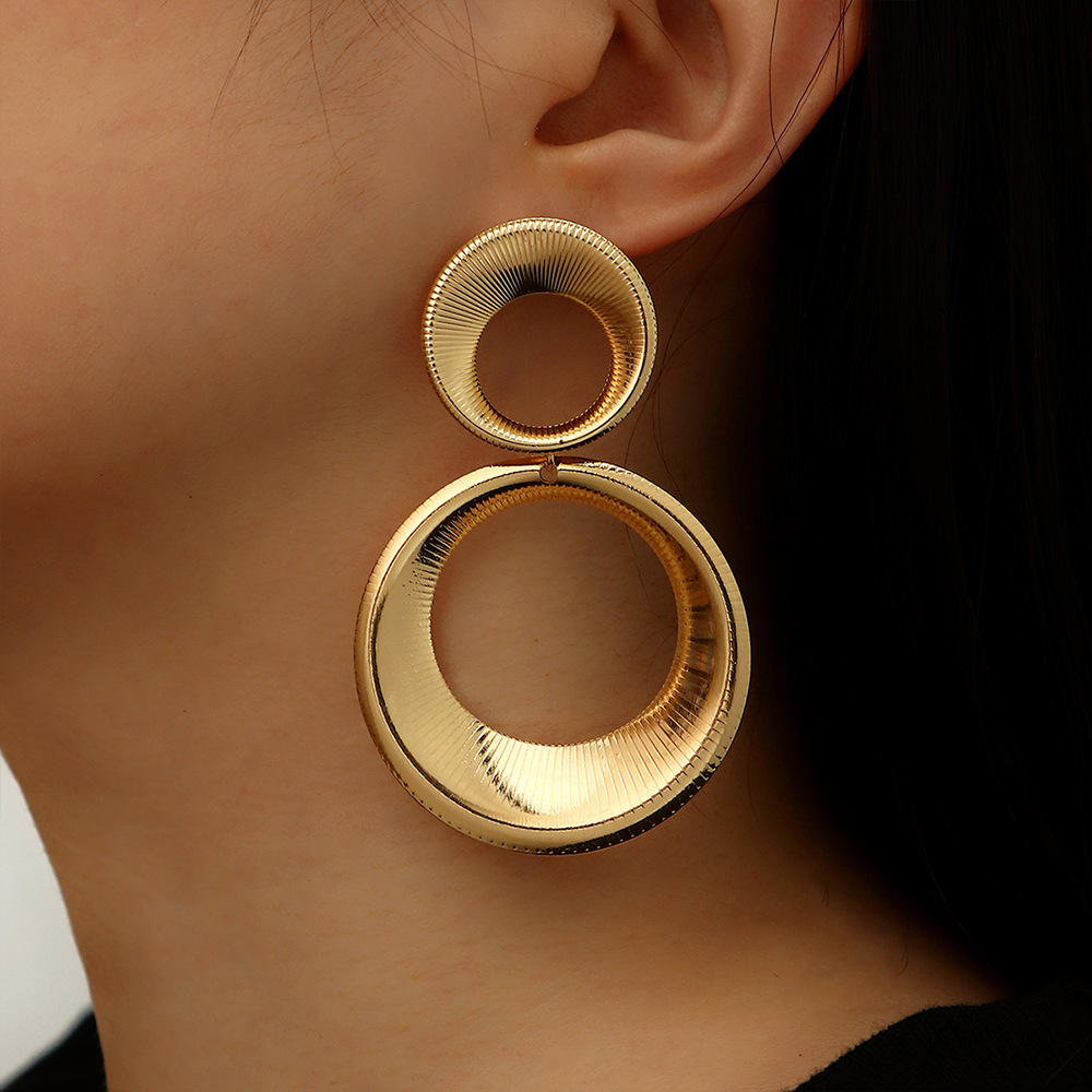 EZ4185 Accessory Alloy Electroplated Teardrop Earrings Women's Gourd Earrings