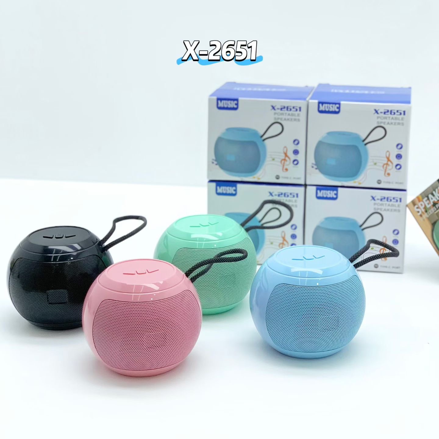 New X-2651 Wireless Bluetooth Speaker Outdoor Mobile Handle Portable Mini Card Subwoofer Speaker