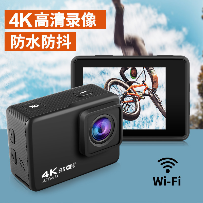 4K Sports Camera Anti-shake HD WiFi Remote Control Outdoor Shooting Cycling Recorder Camera