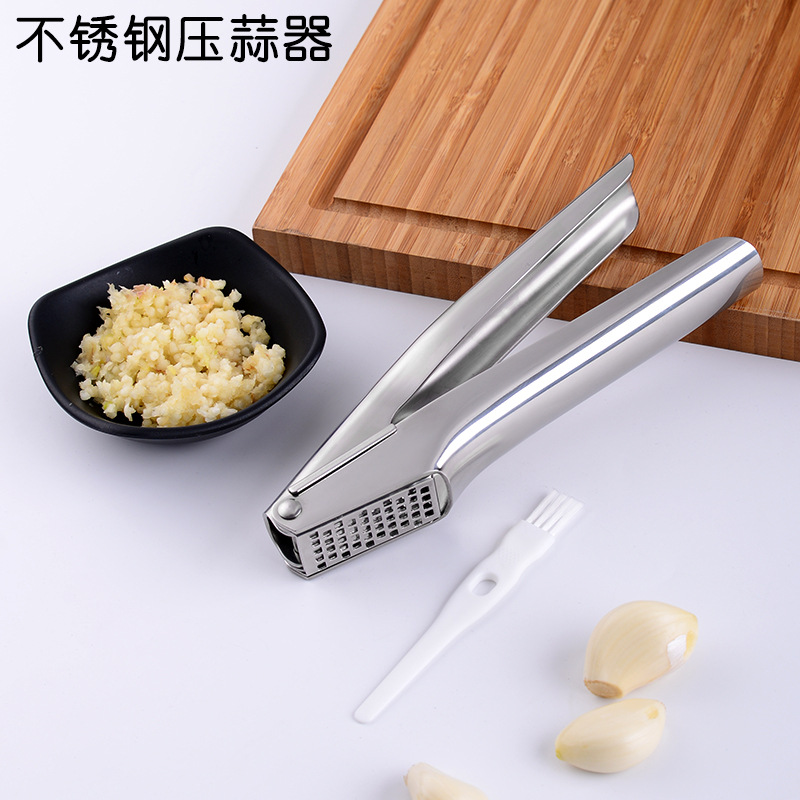 304 stainless steel thickened garlic press garlic press household manual ginger juice garlic puree masher modern simple thick