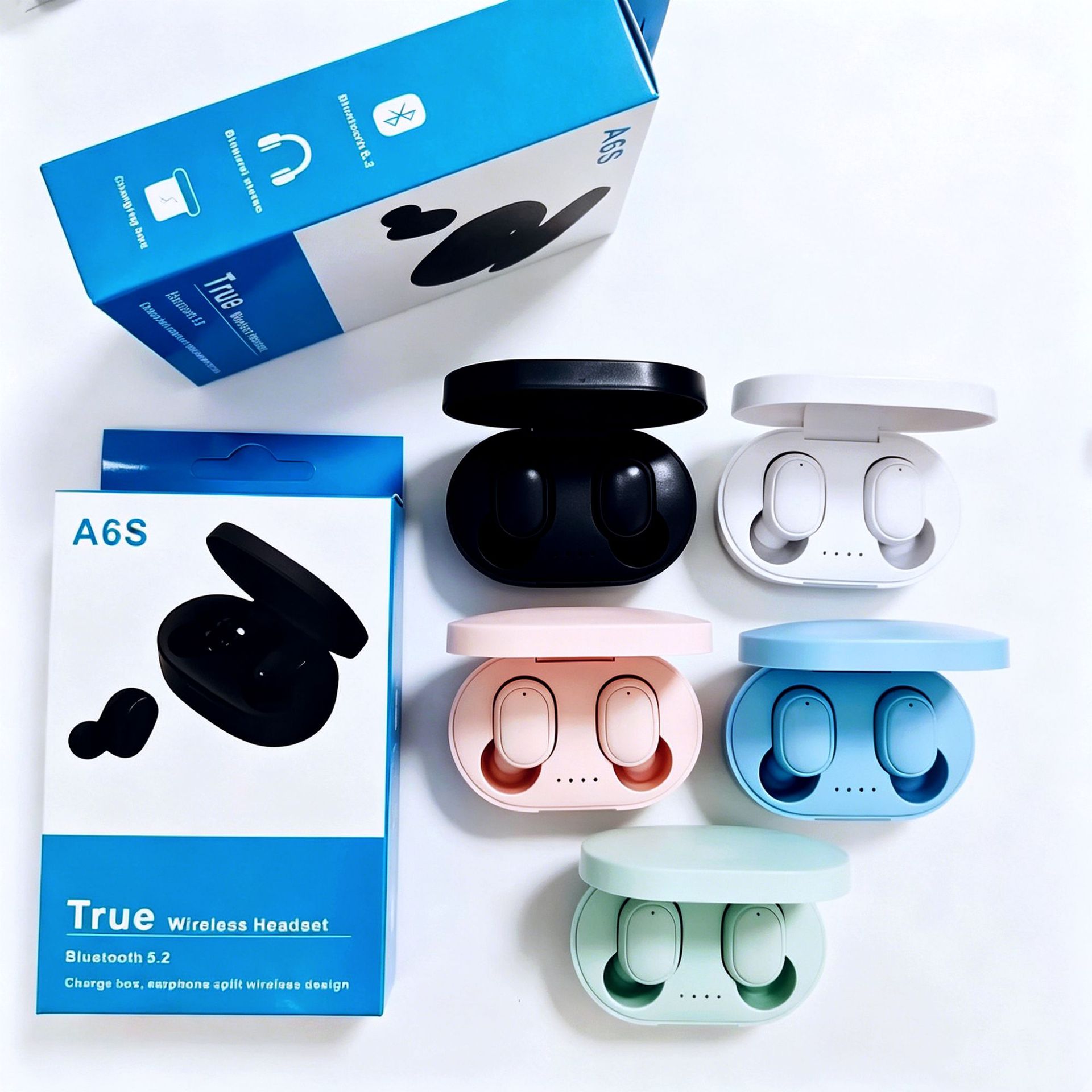 A6S Bluetooth Earphone Sports 5.3 In-ear Ultra-long Battery Life Bluetooth Wireless Stereo Headset