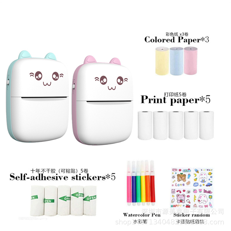 Mini C9 small portable printer photo search question thermal paper student wrong question