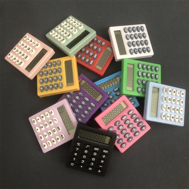Small Square Mini Calculator Student Stationery Arithmetic Calculator Pocket 8-Digit Calculator