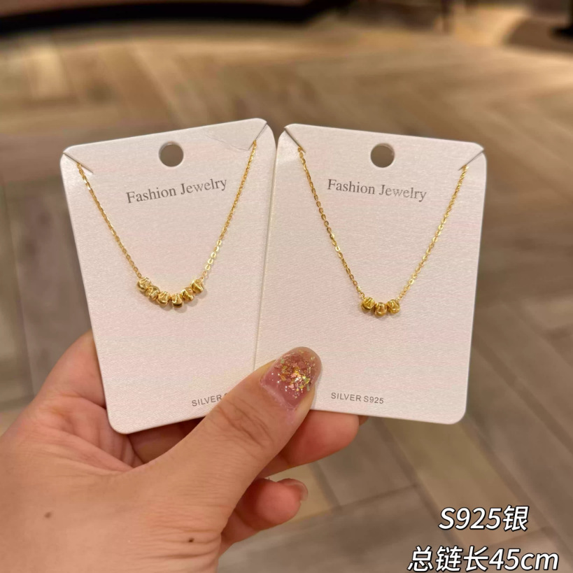 Original S925 Silver Cat Eye Road to Success New Delicate Collarbone Chain Commute Necklace 8805