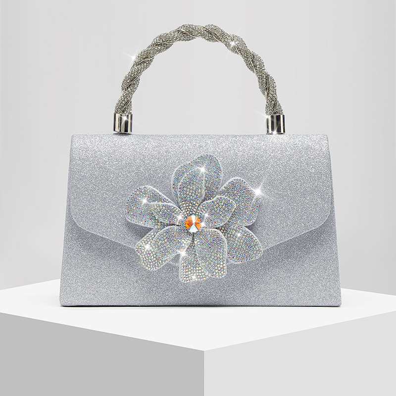 New Shiny Rhinestone Applique Evening Bag Envelope Clutch Chain Bag Dress Bag Wedding