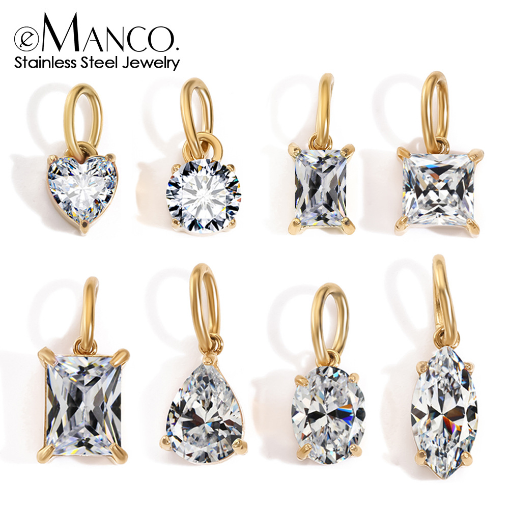 eManco Zircon DIY Necklace Pendant Women's Sense Zircon Pendant