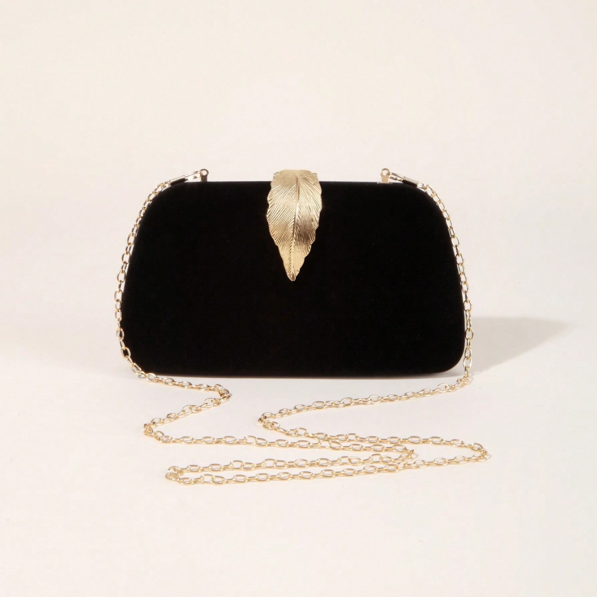 Party metal leaf evening bag plush clutch evening bag Japanese quality Japan