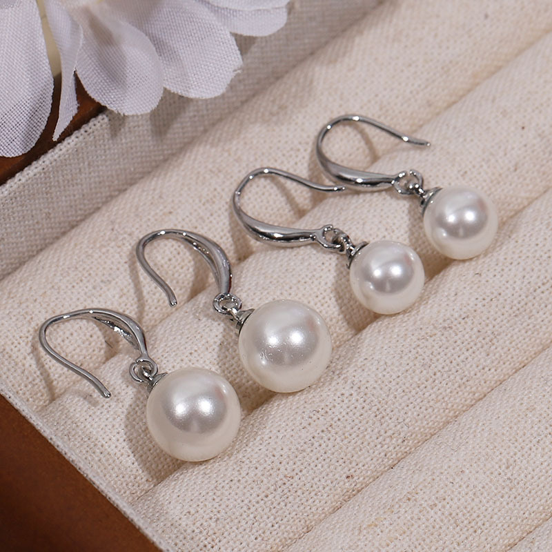 Natural Shell Pearl Ear Hook for Women Pearl Drop Earrings Exquisite Design Elegant Ear Accessories