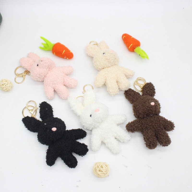 Cute Handmade Cartoon Plush Rabbit Children's Accessories Bag Charm Souvenir Doll