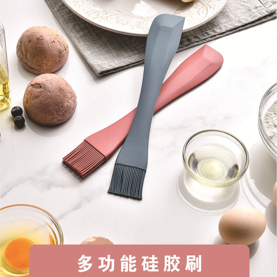 Silicone scraper cream spatula oil brush food grade baking tool high temperature resistant spatula one-piece scraper knife