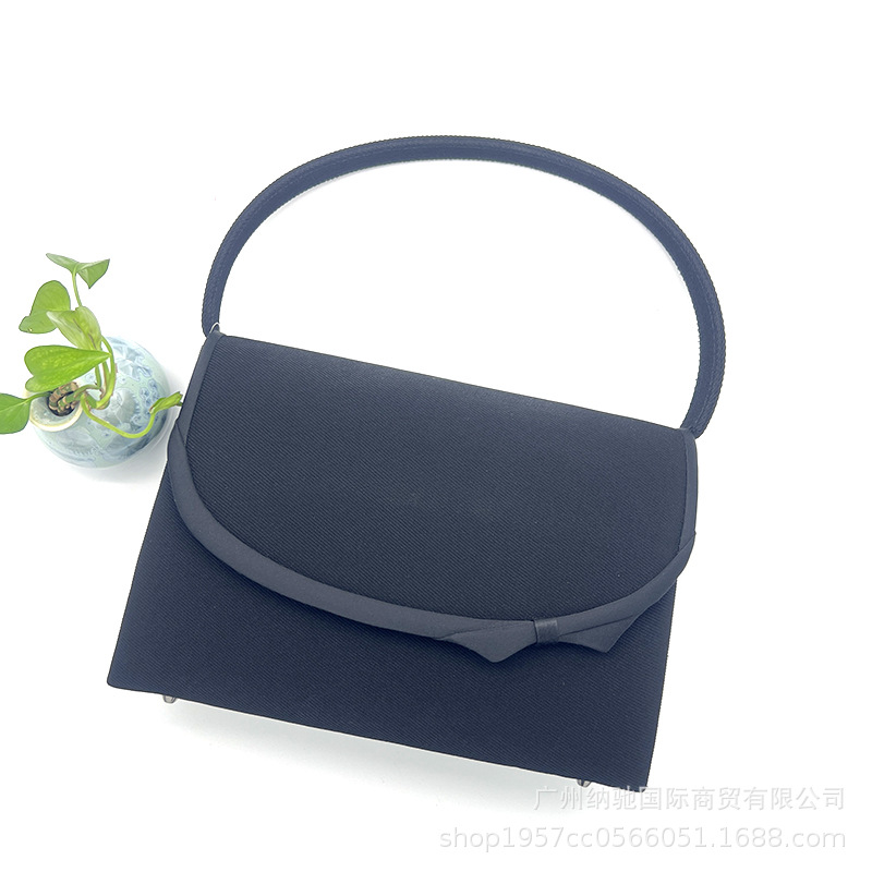 Japanese-style black funeral bag black bag formal banquet bag underarm bag single shoulder bag handbag women's bag