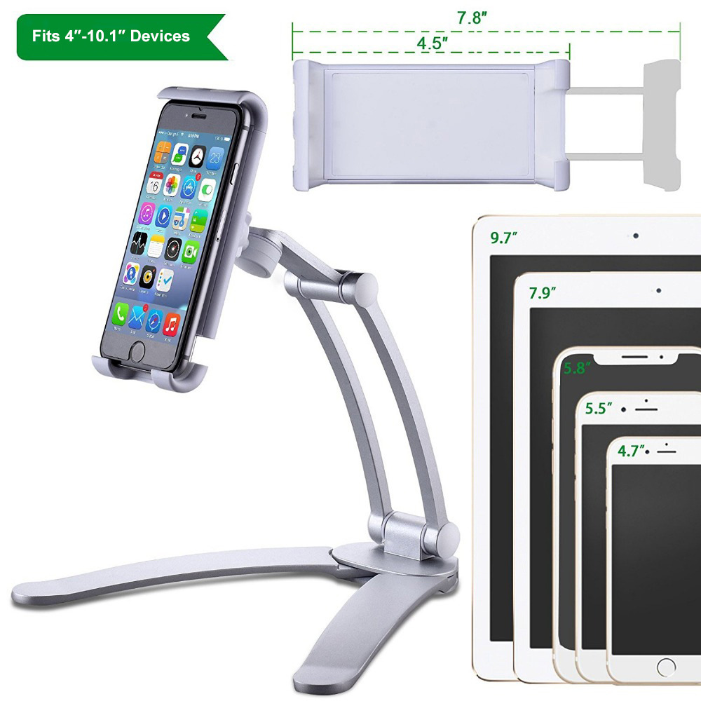 Mobile Phone Live Streaming Lazy Bracket, Aluminum Alloy Kitchen Bathroom Desktop Phone Stand, Tablet Pad Computer Stand