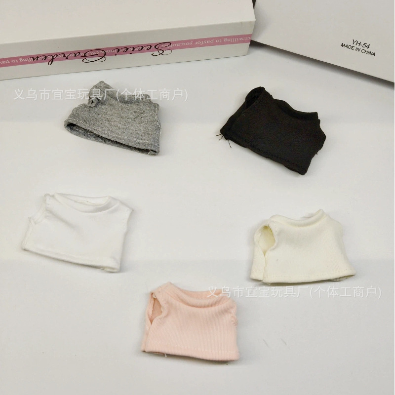 Long Leg KT Jeans with Vest 4.0 Heart Code Labubu Vest Cute Doll Clothes 13cm Doll Accessories