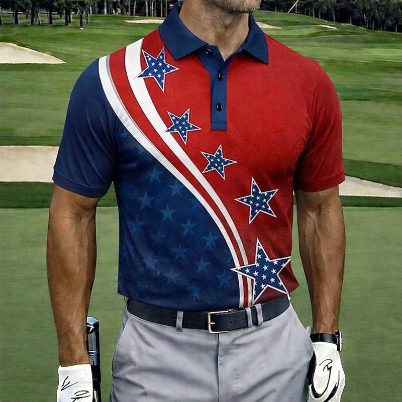 2026 New Men's Short Sleeve Polo Shirt Cross Climber Sports Casual