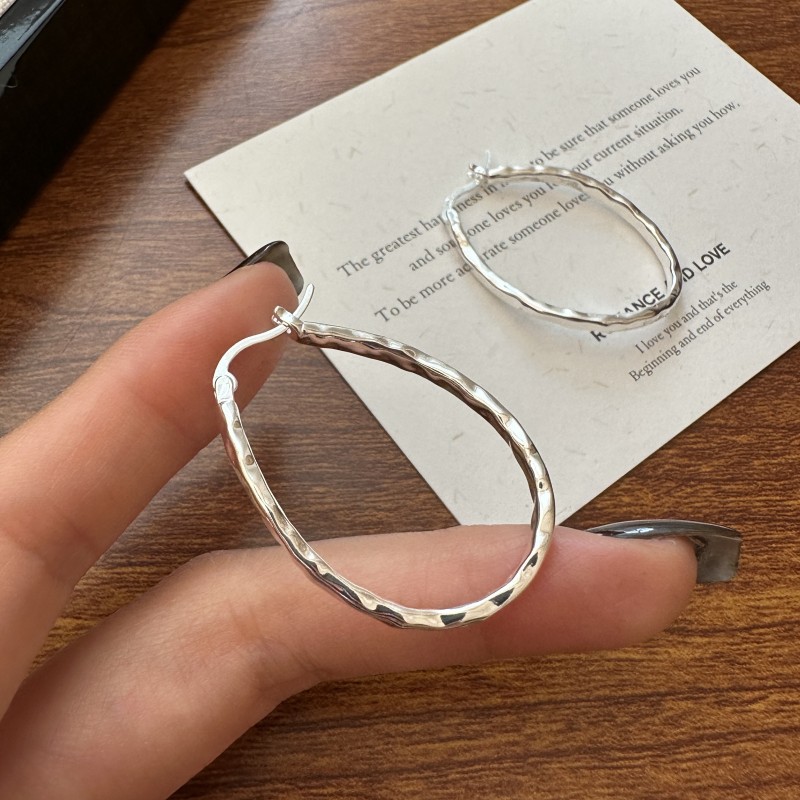 S925 sterling silver shiny earrings INS style commuting earrings