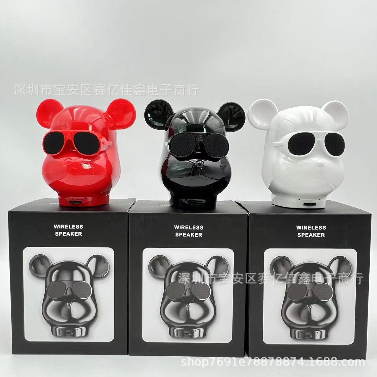 Private Mold Violent Bear Bluetooth Wireless Speaker Bear Head Speaker HIFI Bass Gift Single Souvenir