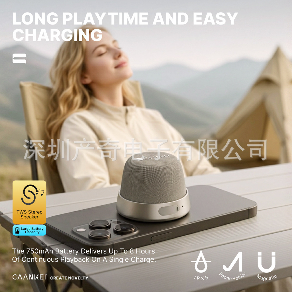 Magnetic Bluetooth small speaker loud speaker home TWS outdoor portable mini waterproof wireless speaker