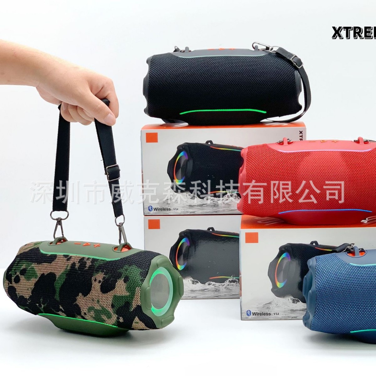 New 5th Generation Mini XTREME5 LED Bluetooth Speaker with Light, Portable Outdoor Subwoofer