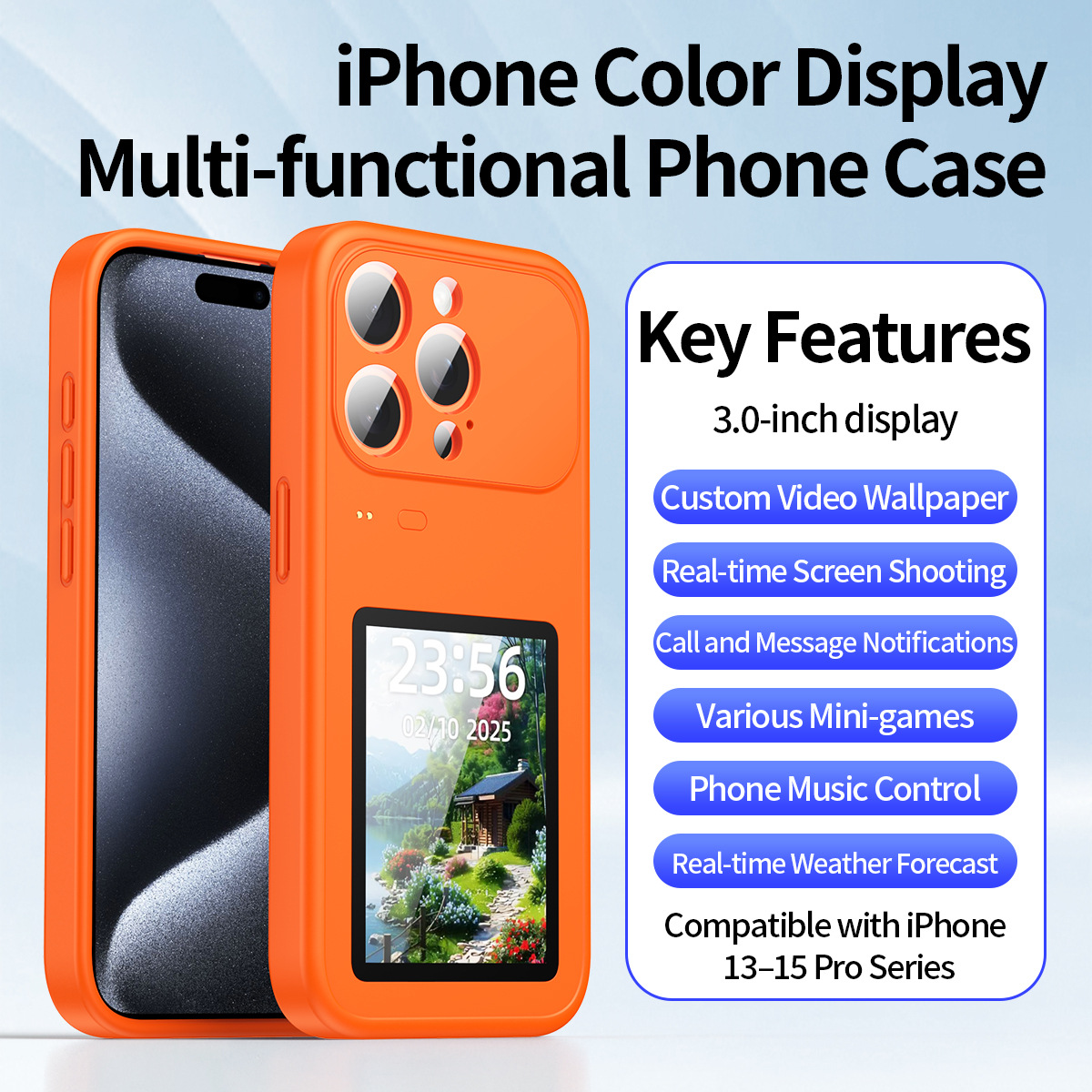 2026 AI Dynamic Phone Case Screen Projection DIY Creation for iPhone 13 to 17 Pro Max Series